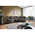 ECKSOFA in Chenille Dunkelbraun  - Dunkelbraun/Schwarz, Design, Kunststoff/Textil (307/194cm) - Carryhome