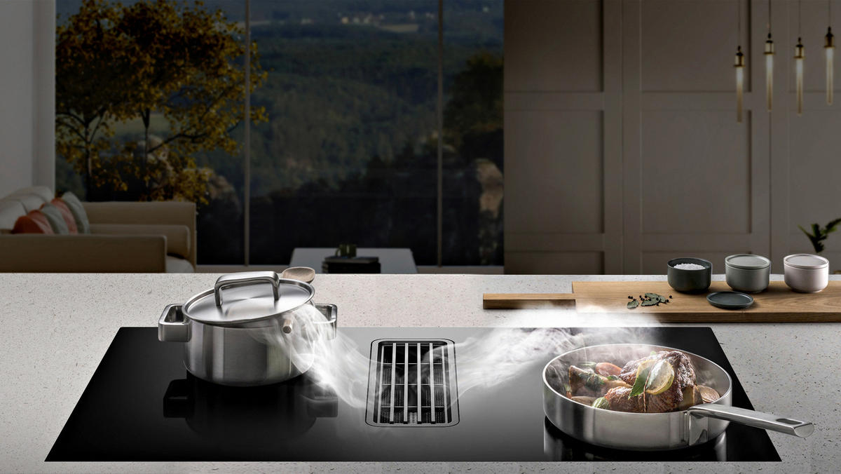 KOCHFELD-DUNSTABZUG-KOMBI MIH7480Y225GKH1  - Schwarz, Basics, Glas/Kunststoff (80/23.7/52cm) - Midea