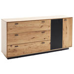 SIDEBOARD Anthrazit, Eichefarben  179/86/44 cm  - Eichefarben/Anthrazit, Natur, Glas/Holz (179/86/44cm) - Linea Natura