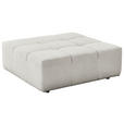 HOCKER Feincord Weiß  - Schwarz/Weiß, Design, Kunststoff/Textil (107/39/107cm) - Hom`in