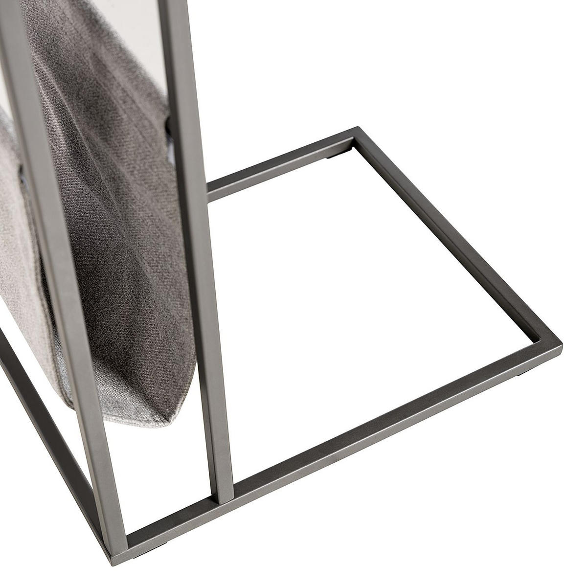 BEISTELLTISCH 46/36/60 cm Schwarz, Weiß rechteckig  - Schwarz/Weiß, MODERN, Keramik/Textil (46/36/60cm) - home24