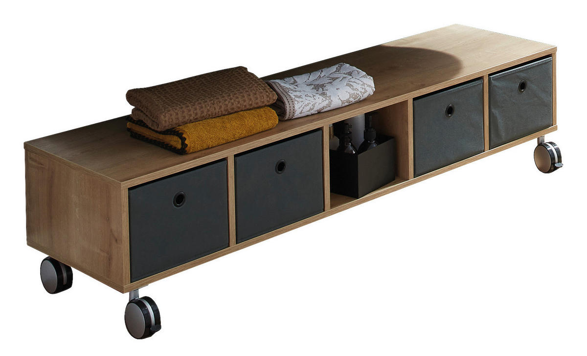 BADEZIMMERREGAL 140/34/40 cm  - Eichefarben, MODERN, Holzwerkstoff (140/34/40cm) - Novel