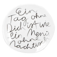 DEKOTELLER - Weiss/Schwarz, Basics, Keramik (14cm) - Räder