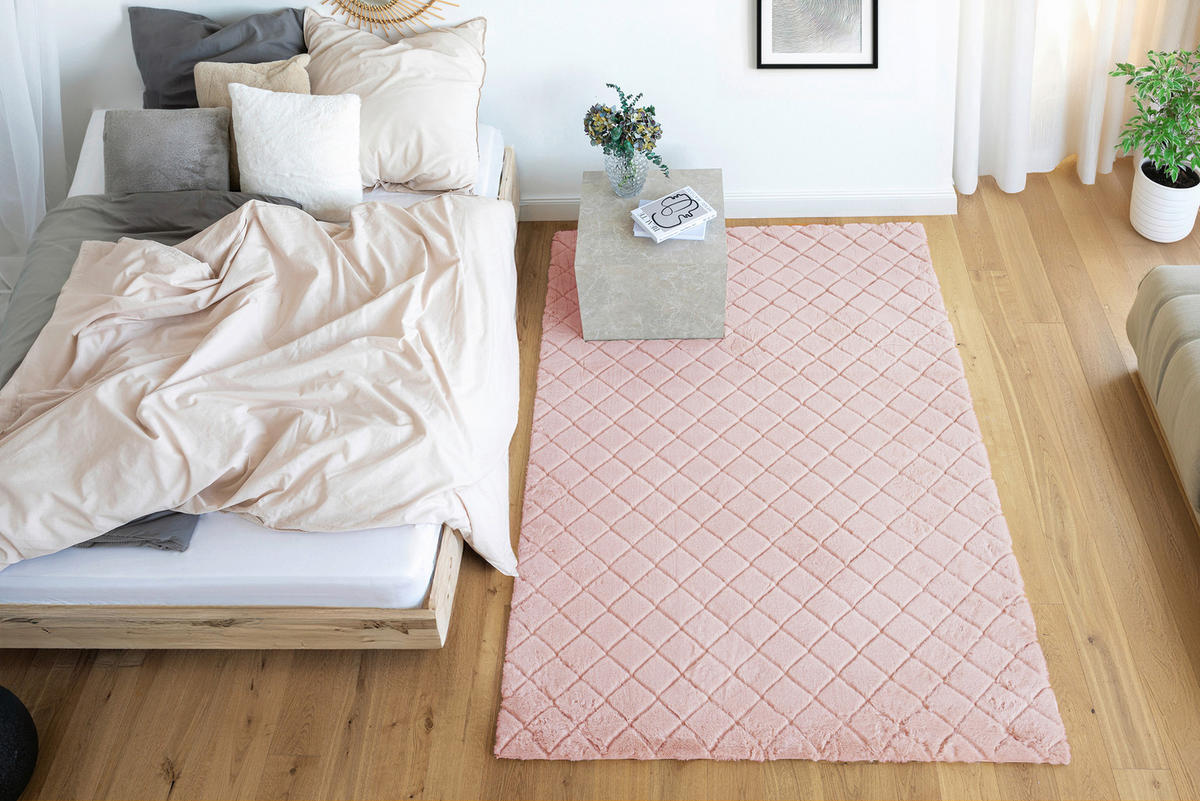 HOCHFLORTEPPICH 80/150 cm Rosa  - Rosa, Basics, Textil (80/150cm) - Novel