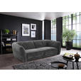 BIGSOFA Chenille Grau  - Schwarz/Grau, KONVENTIONELL, Kunststoff/Textil (290/86/121cm) - Cantus