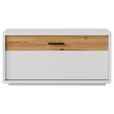 GARDEROBENBANK  in 95/46/37 cm  - Eichefarben/Anthrazit, Design, Holzwerkstoff/Metall (95/46/37cm) - Xora