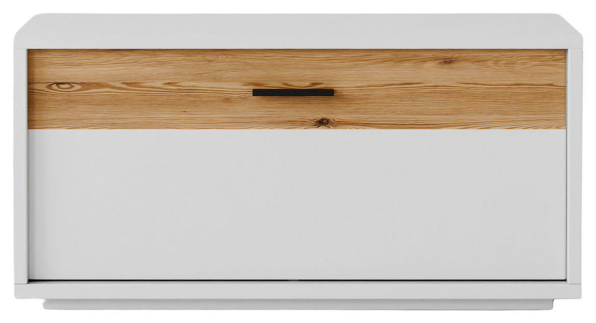 GARDEROBENBANK  in 95/46/37 cm  - Eichefarben/Anthrazit, Design, Holzwerkstoff/Metall (95/46/37cm) - Xora