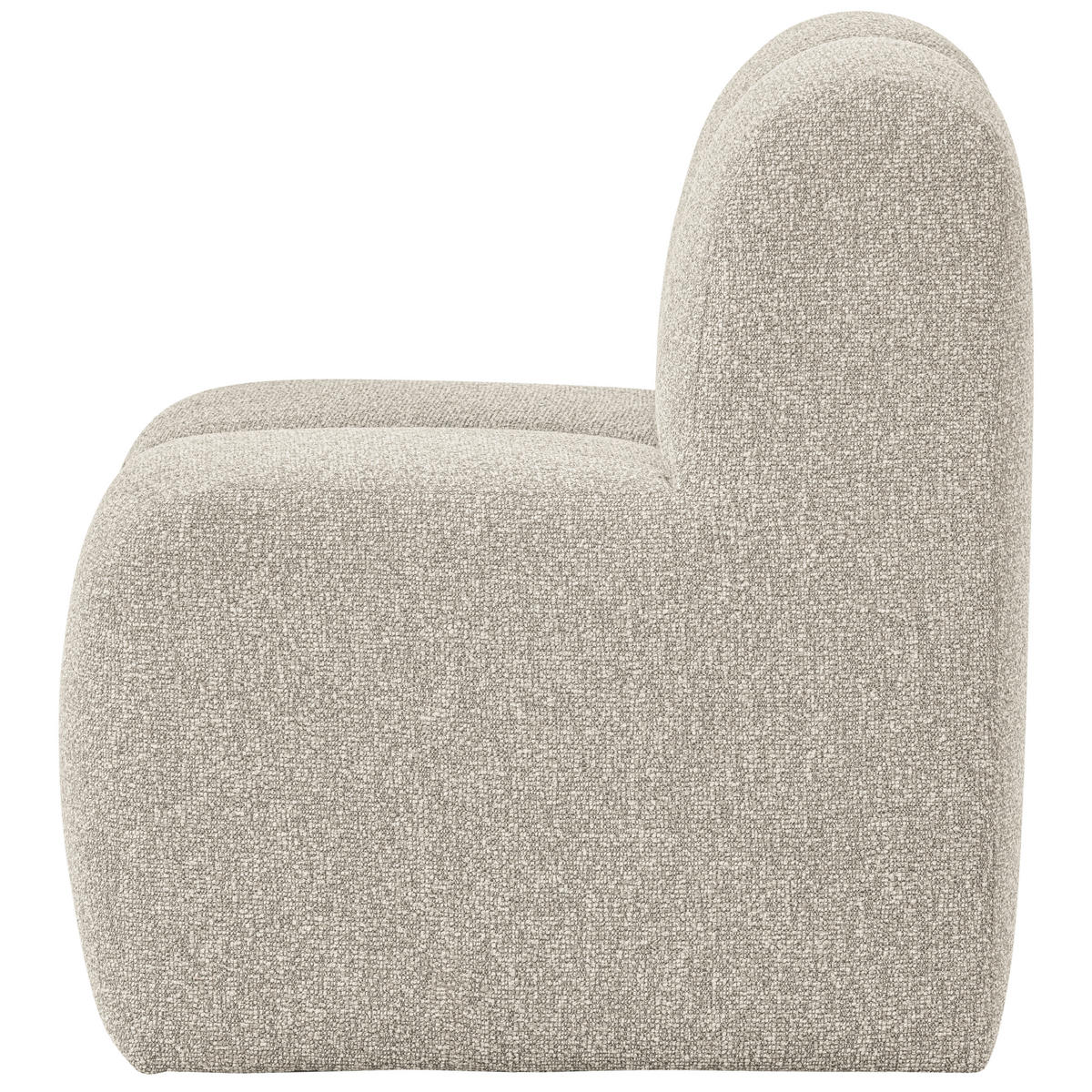 SITZBANK 84/83/73 cm Bouclé Beige Kunststoff  - Beige/Schwarz, MODERN, Kunststoff/Textil (84/83/73cm) - Livetastic