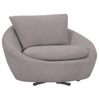 SESSEL Flachgewebe Grau  - Schwarz/Grau, Design, Textil/Metall (130/78/112cm) - Lomoco