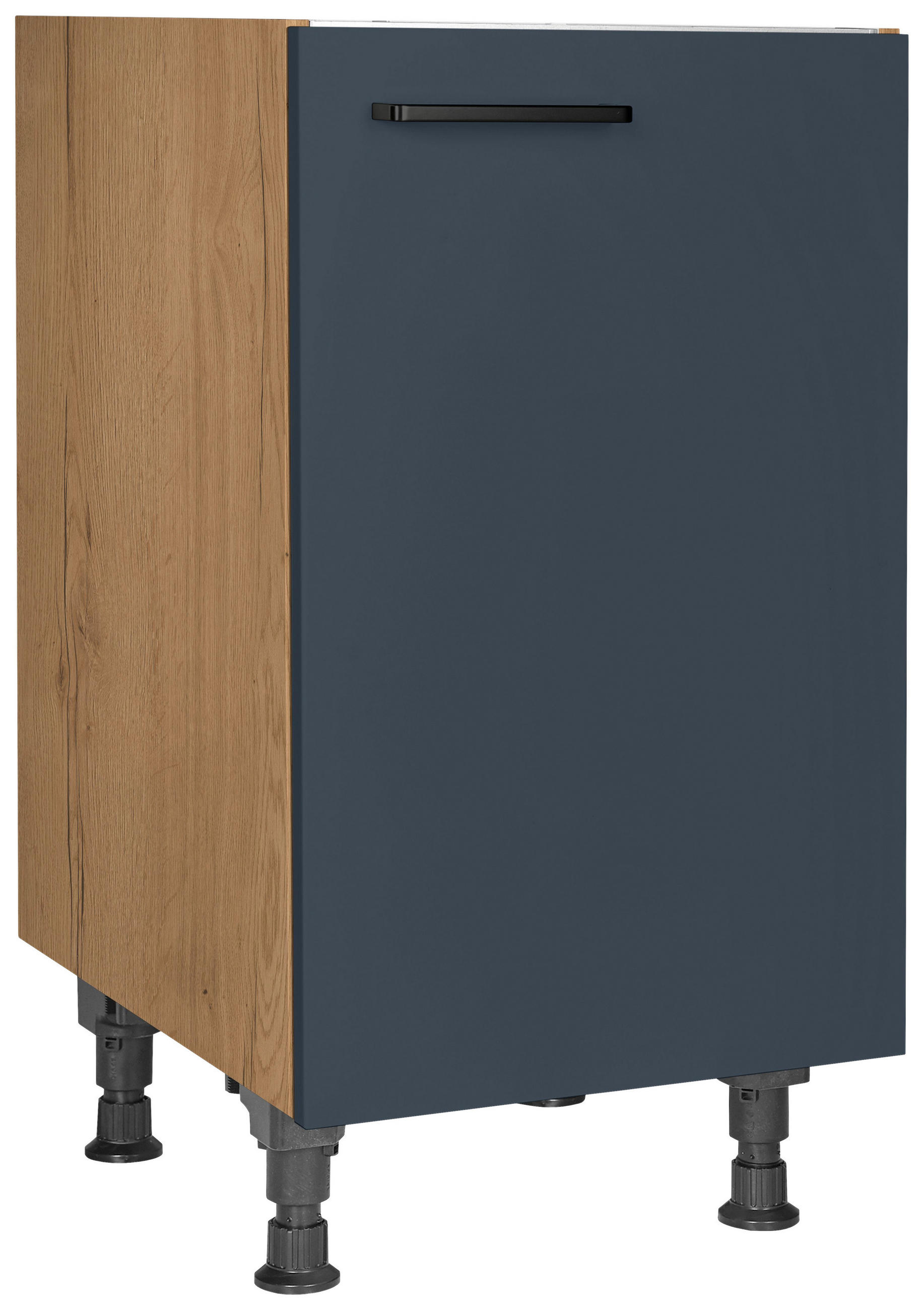 SPÜLENUNTERSCHRANK 45,0/87,0/56,0 cm  in Blau, Eichefarben  - Blau/Eichefarben, MODERN, Holzwerkstoff/Metall (45,0/87,0/56,0cm) - Nobilia