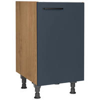 SPÜLENUNTERSCHRANK 45,0/87,0/56,0 cm  in Blau, Eichefarben  - Blau/Eichefarben, MODERN, Holzwerkstoff/Metall (45,0/87,0/56,0cm) - Nobilia