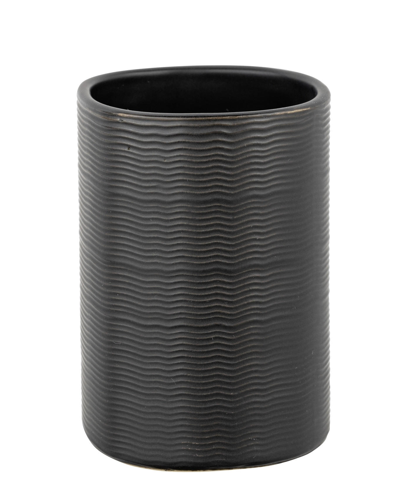 ZAHNPUTZBECHER  - Schwarz, KONVENTIONELL, Keramik (9/14/9cm) - Schöner Wohnen