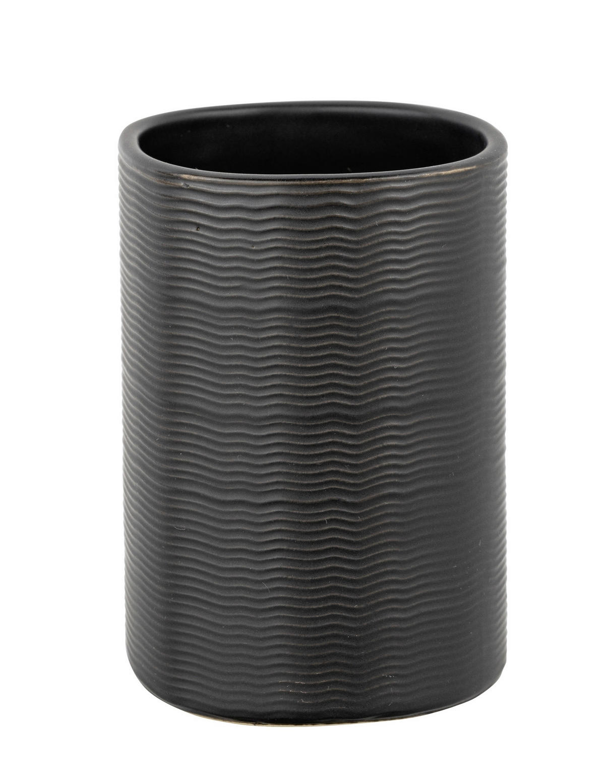 ZAHNPUTZBECHER  - Schwarz, KONVENTIONELL, Keramik (9/14/9cm) - Schöner Wohnen