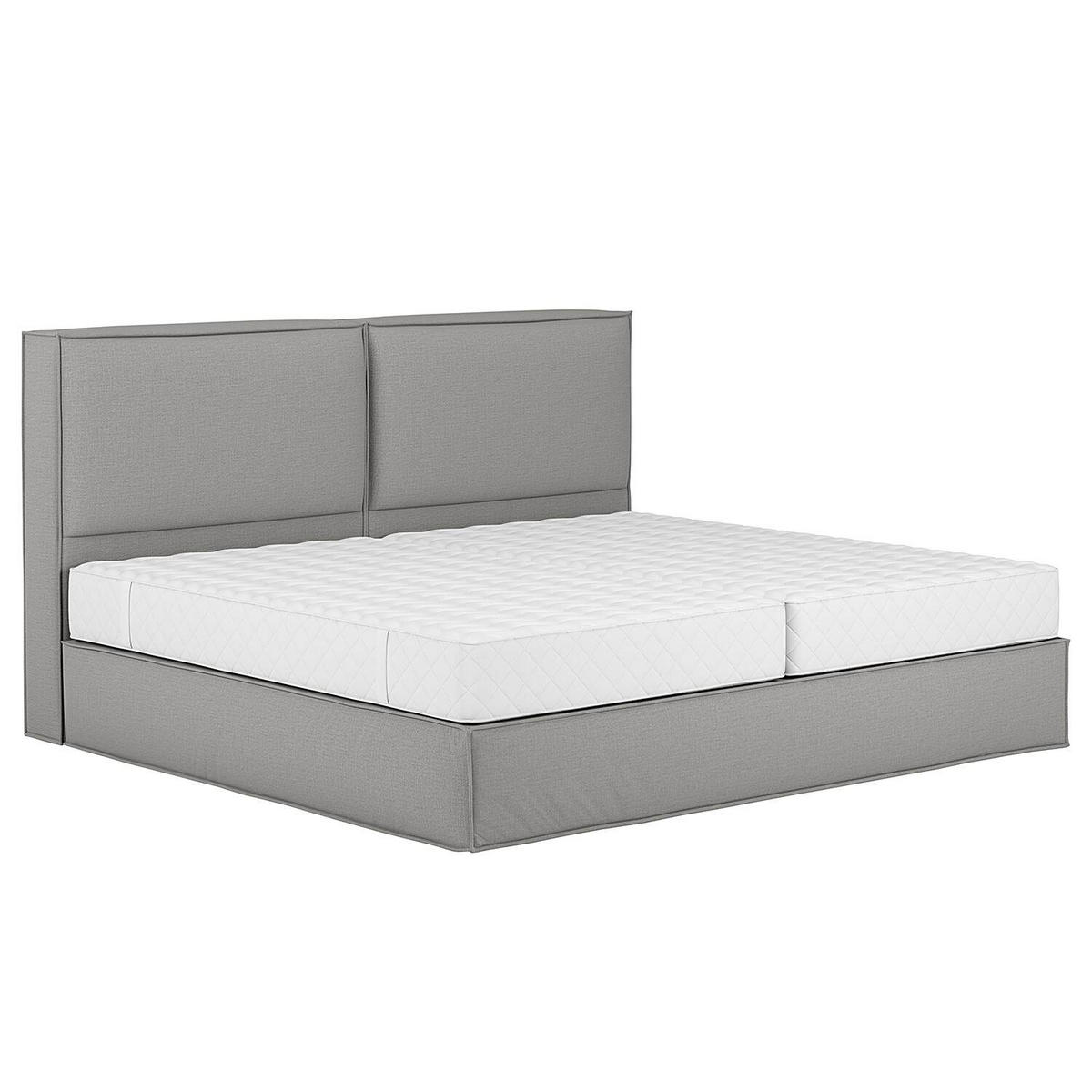 BOXSPRINGBETT 240/200 cm  in Hellgrau  - Hellgrau, Design, Textil (240/200cm) - home24