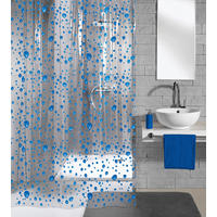 DUSCHVORHANG Bubble 180/200 cm  - Blau, Trend, Kunststoff (180/200cm) - Kleine Wolke