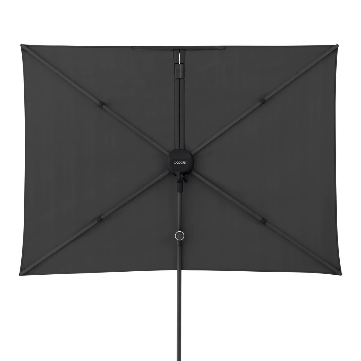 SONNENSCHIRM ca. 180x130 cm  - Schwarz/Grau, Basics, Textil/Metall (180/130cm) - Doppler