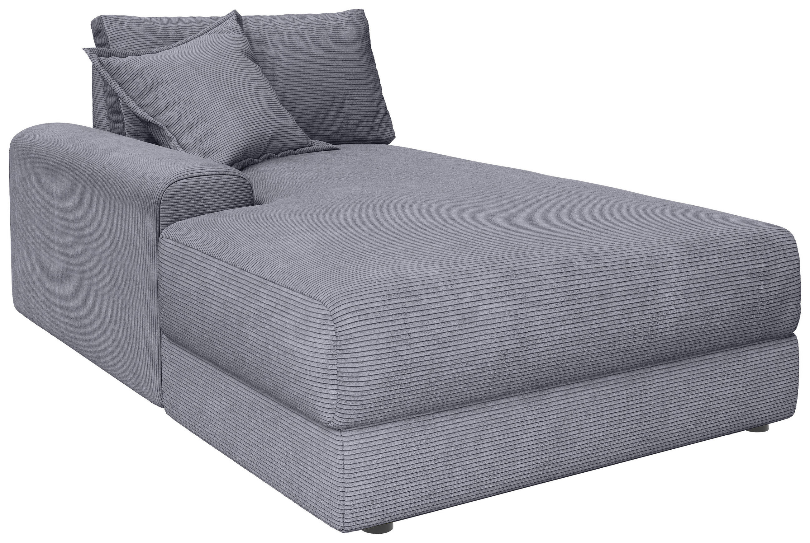 BIGSOFA Cord Dunkelgrau  - Dunkelgrau/Schwarz, Modern, Kunststoff/Textil (117/93/190cm) - Carryhome