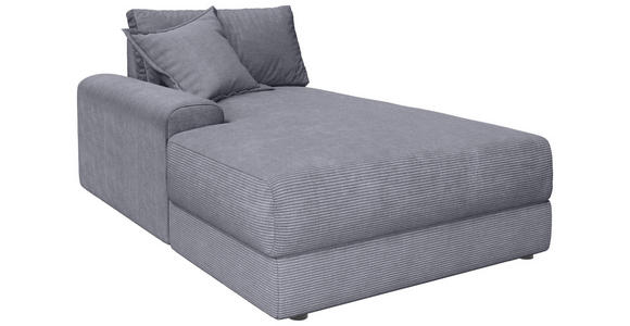 BIGSOFA Cord Dunkelgrau  - Dunkelgrau/Schwarz, MODERN, Kunststoff/Textil (117/93/190cm) - Carryhome