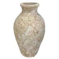 VÁZA, keramika,  - béžová hnědá, Basics, keramika (21/36/21cm)