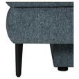 SCHLAFSOFA in Webstoff Blau  - Blau/Schwarz, Design, Kunststoff/Textil (200/90/100cm) - Venda