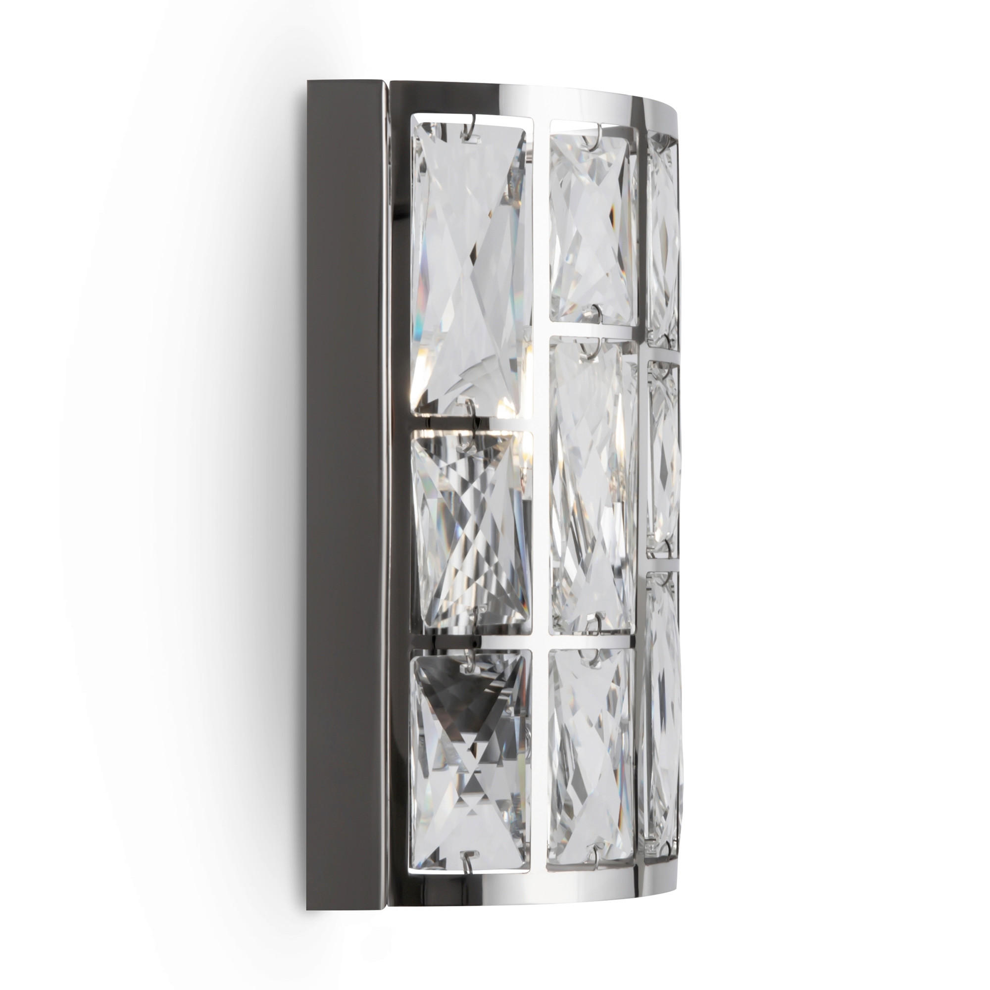 WANDLEUCHTE - Chromfarben/Transparent, Trend, Glas/Metall (14.7/10/21.2cm) - MAYTONI