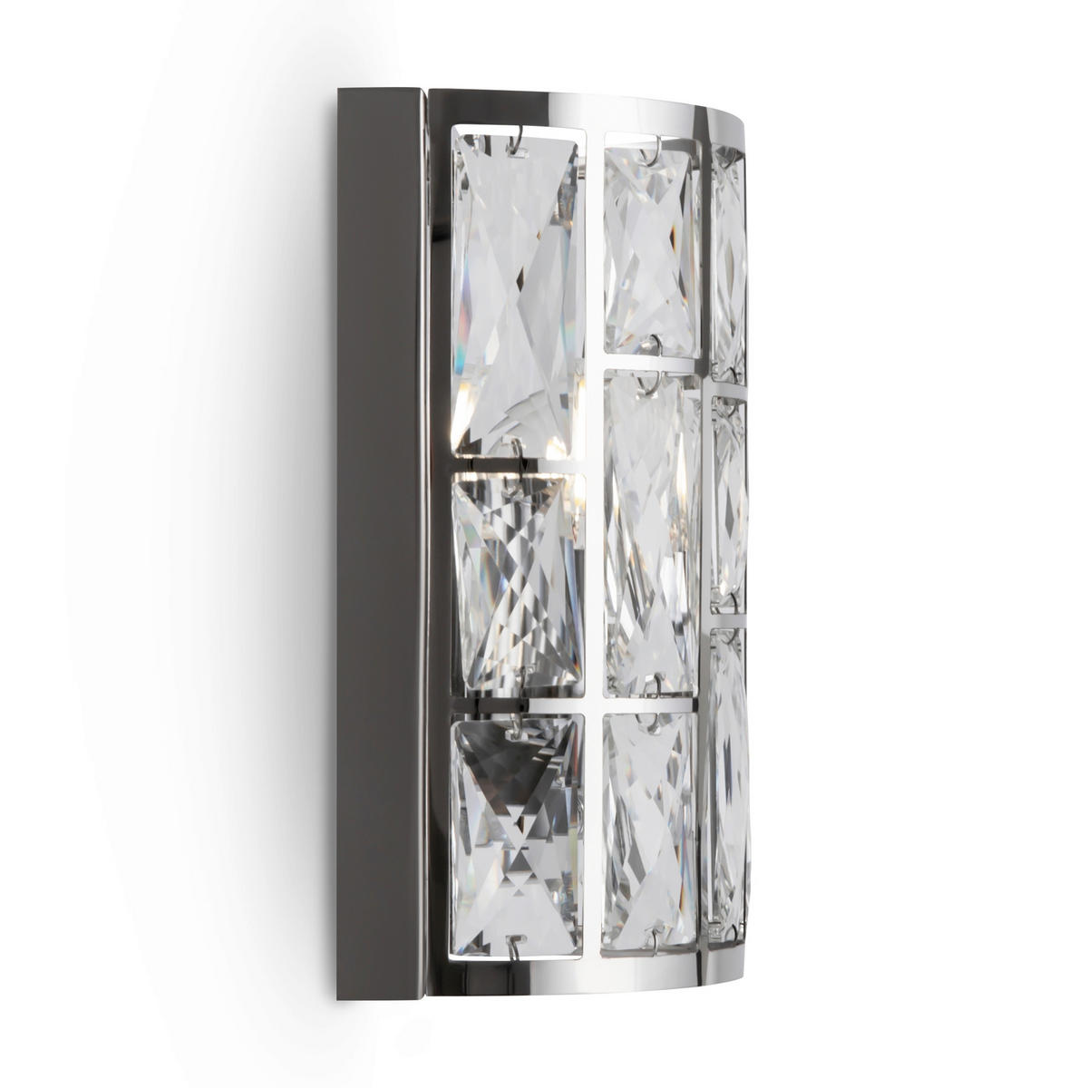 WANDLEUCHTE - Chromfarben/Transparent, Trend, Glas/Metall (14.7/10/21.2cm) - MAYTONI