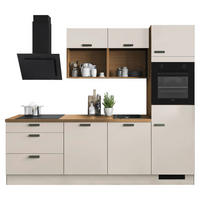 KÜCHENBLOCK 260 cm   in Eichefarben, Hellgrau  - Eichefarben/Hellgrau, Basics, Holzwerkstoff/Metall (260cm) - Venda