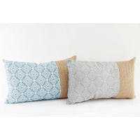 PERNĂ CANAPEA 30/50 cm  - albastru/cafeniu, Basics, textil (30/50cm)