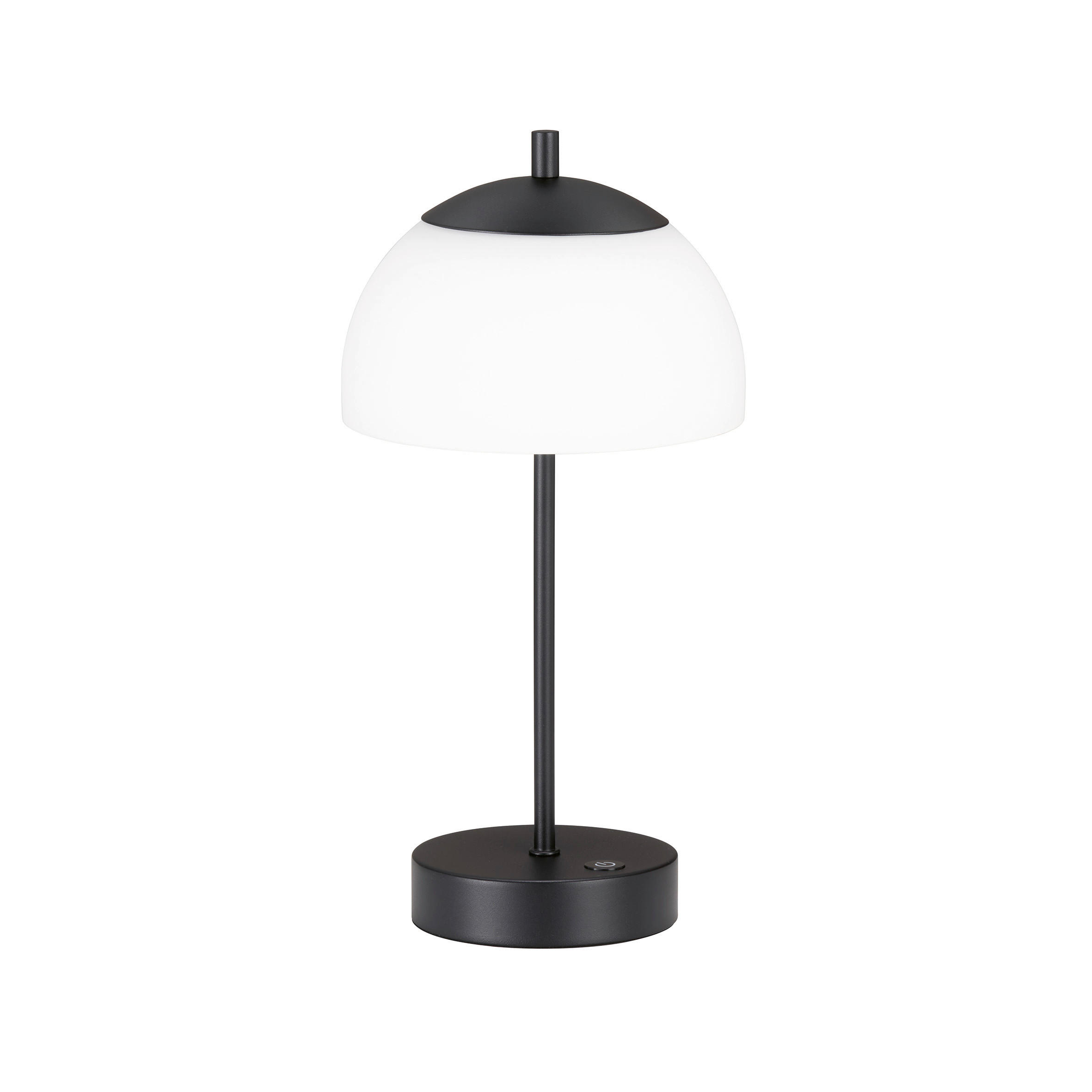 AKKU-TISCHLEUCHTE Riva 18/35 cm   - Sandfarben/Schwarz, KONVENTIONELL, Glas/Metall (18/35cm)