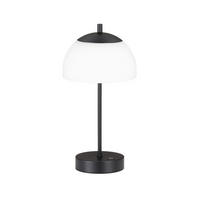 AKKU-TISCHLEUCHTE Riva 18/35 cm   - Sandfarben/Schwarz, KONVENTIONELL, Glas/Metall (18/35cm)