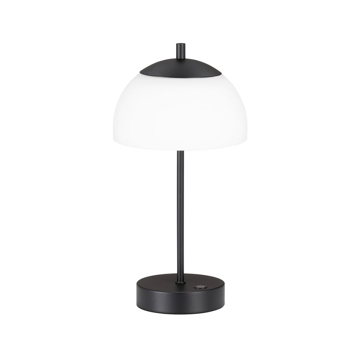 AKKU-TISCHLEUCHTE Riva 18/35 cm   - Sandfarben/Schwarz, KONVENTIONELL, Glas/Metall (18/35cm)