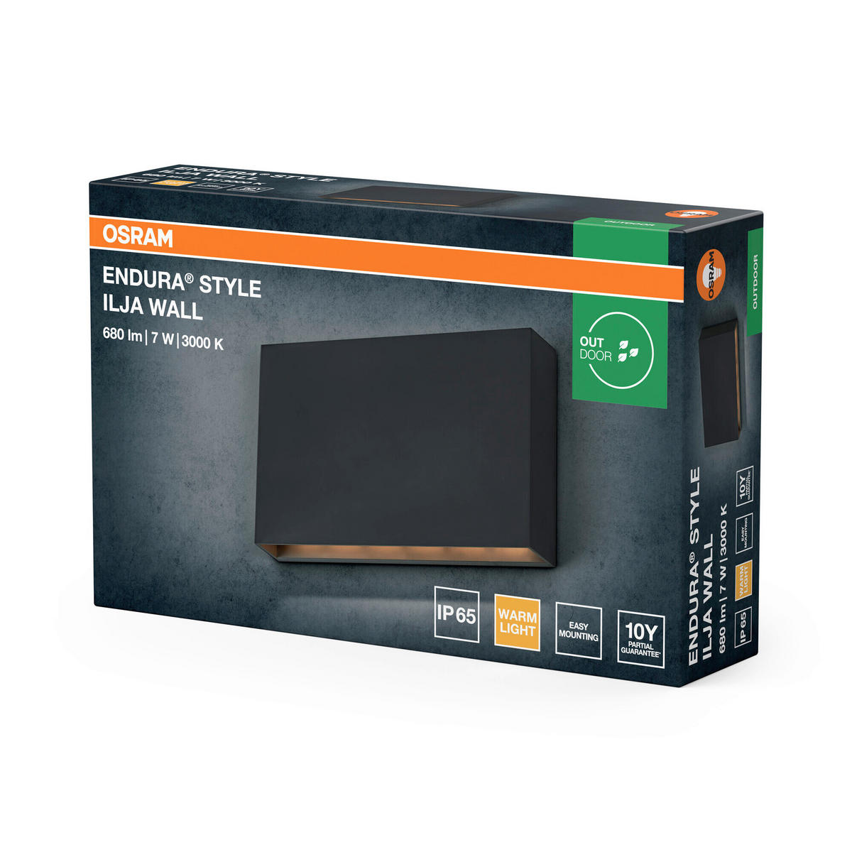 LED-AUßENLEUCHTE 20/4/12,5 cm   - Dunkelgrau, Basics, Kunststoff (20/4/12,5cm) - Osram