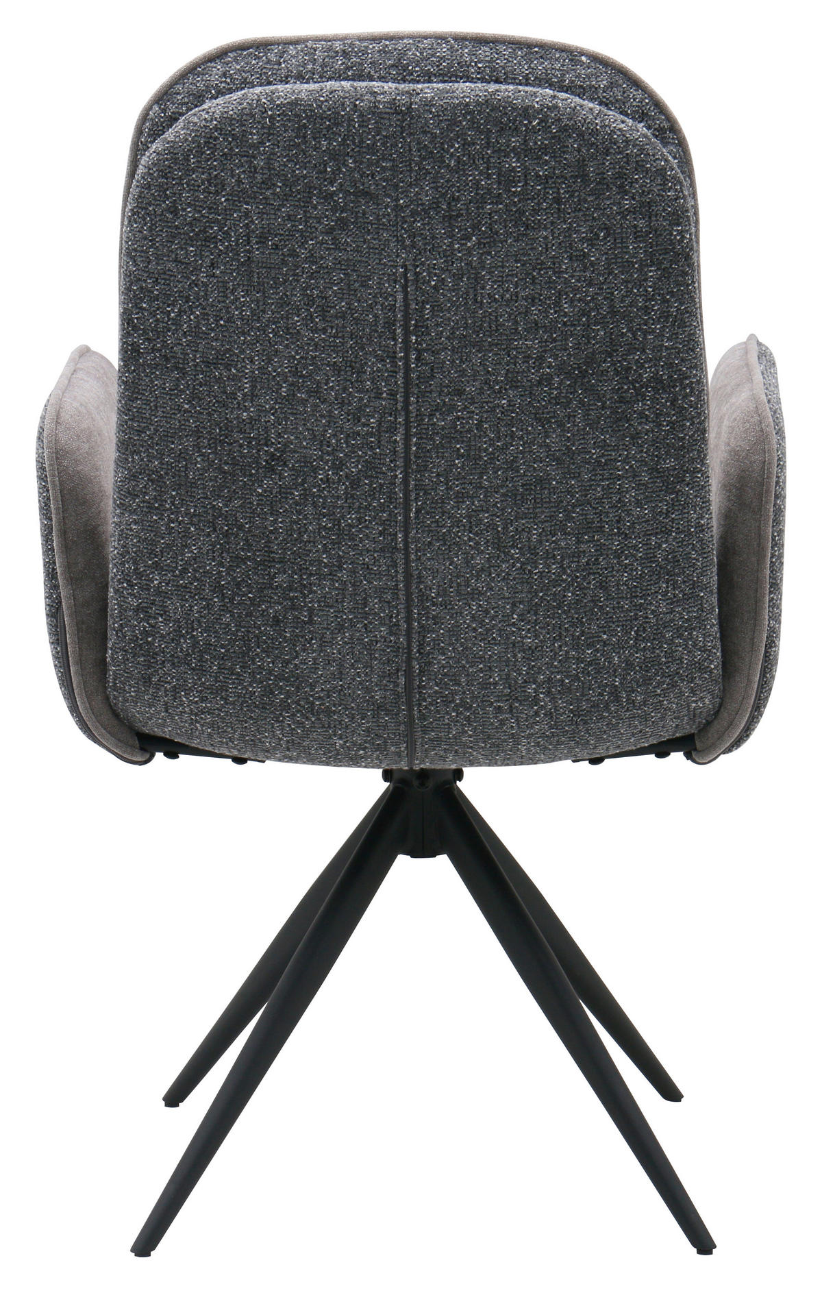 ARMLEHNSTUHL  Sitzfläche 360° drehbar Webstoff  Grau, Schwarz, Dunkelgrau  - Dunkelgrau/Schwarz, MODERN, Textil/Metall (62.5/99/71cm) - Livetastic