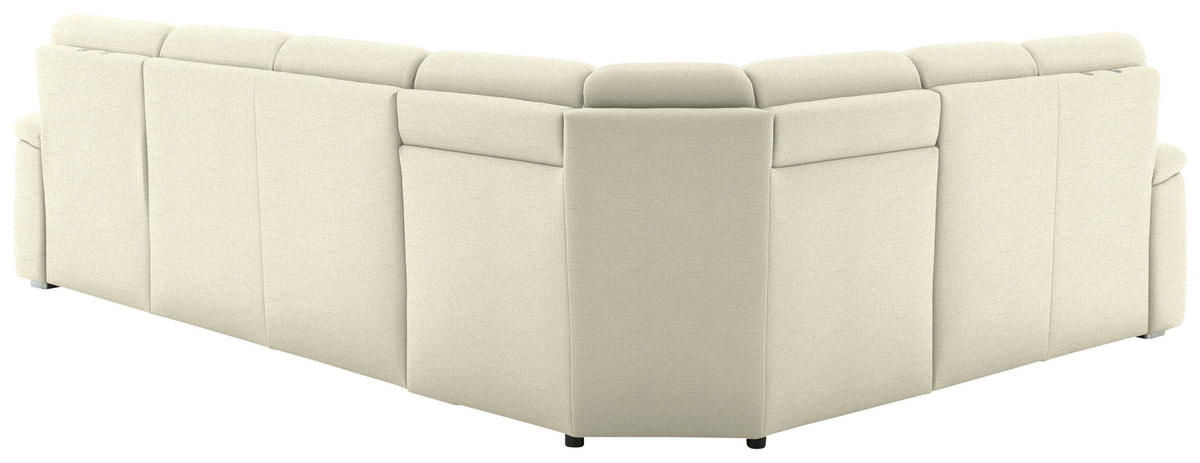 WOHNLANDSCHAFT  in Chenille Beige  - Beige/Alufarben, KONVENTIONELL, Holz/Textil (235/329/160cm) - Beldomo Comfort