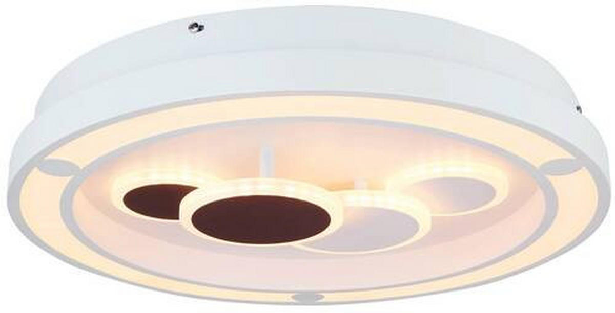LED-DECKENLEUCHTE 48/8.2 cm   - Weiß, Design, Kunststoff/Metall (48/8.2cm) - Globo