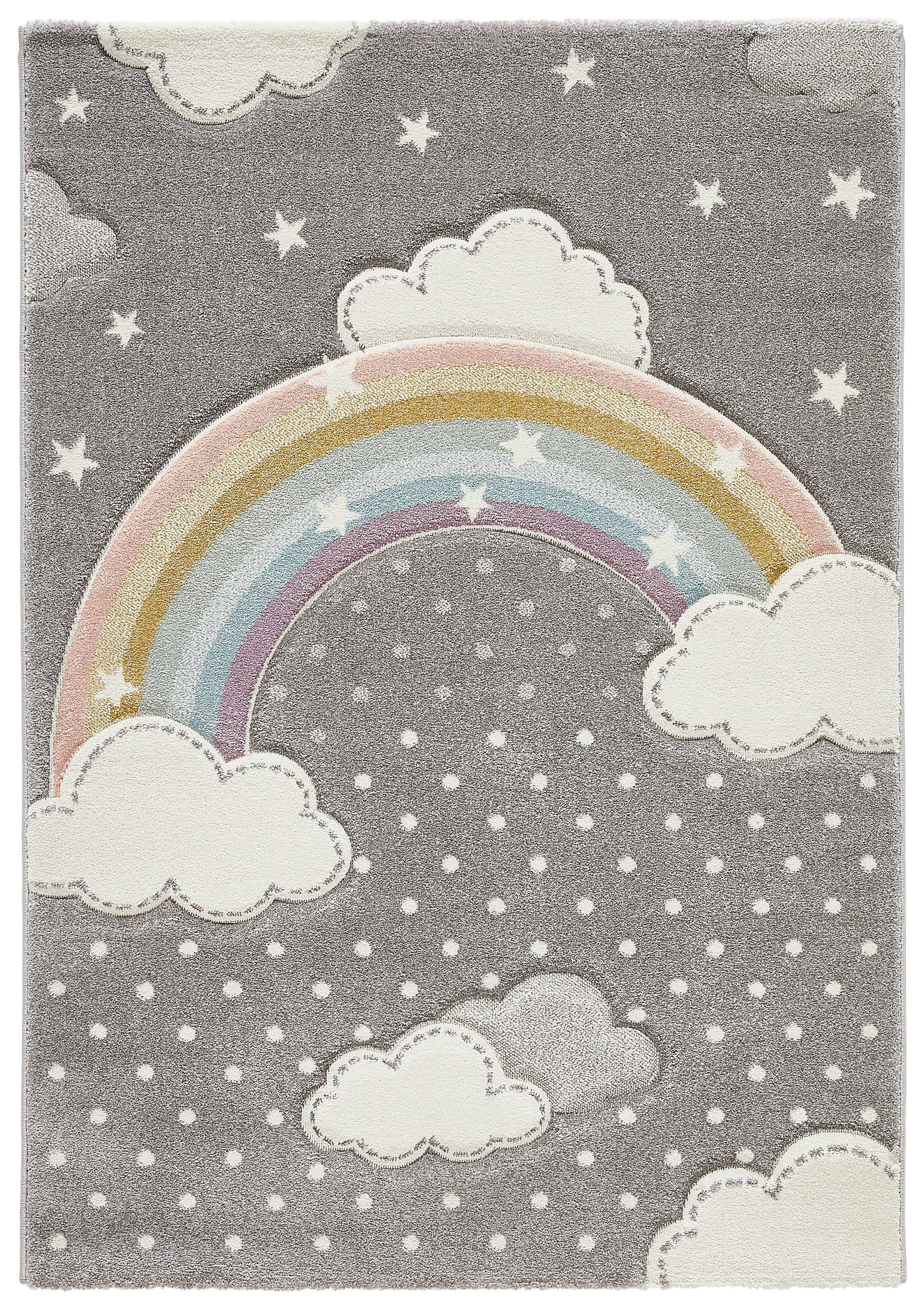 BARNMATTA Rainbow  - grå, Trend, textil (80/150cm) - Ben'n'jen