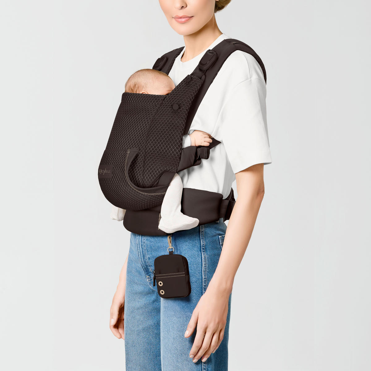 BABYTRAGE Laya  - Dunkelbraun, Basics, Textil (50/60cm) - Cybex