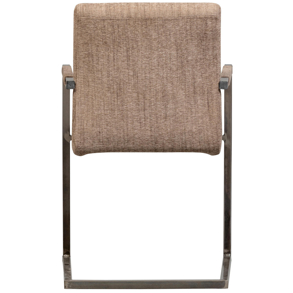 ARMLEHNSTUHL-SET 2 Stück  in Eisen Webstoff  - Schwarz/Braun, MODERN, Textil/Metall (54/87/62cm) - Livetastic