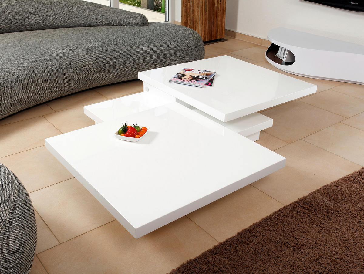COUCHTISCH in Holzwerkstoff 120/80/30 cm  - Weiß Hochglanz, Design, Holzwerkstoff (120/80/30cm) - Livetastic