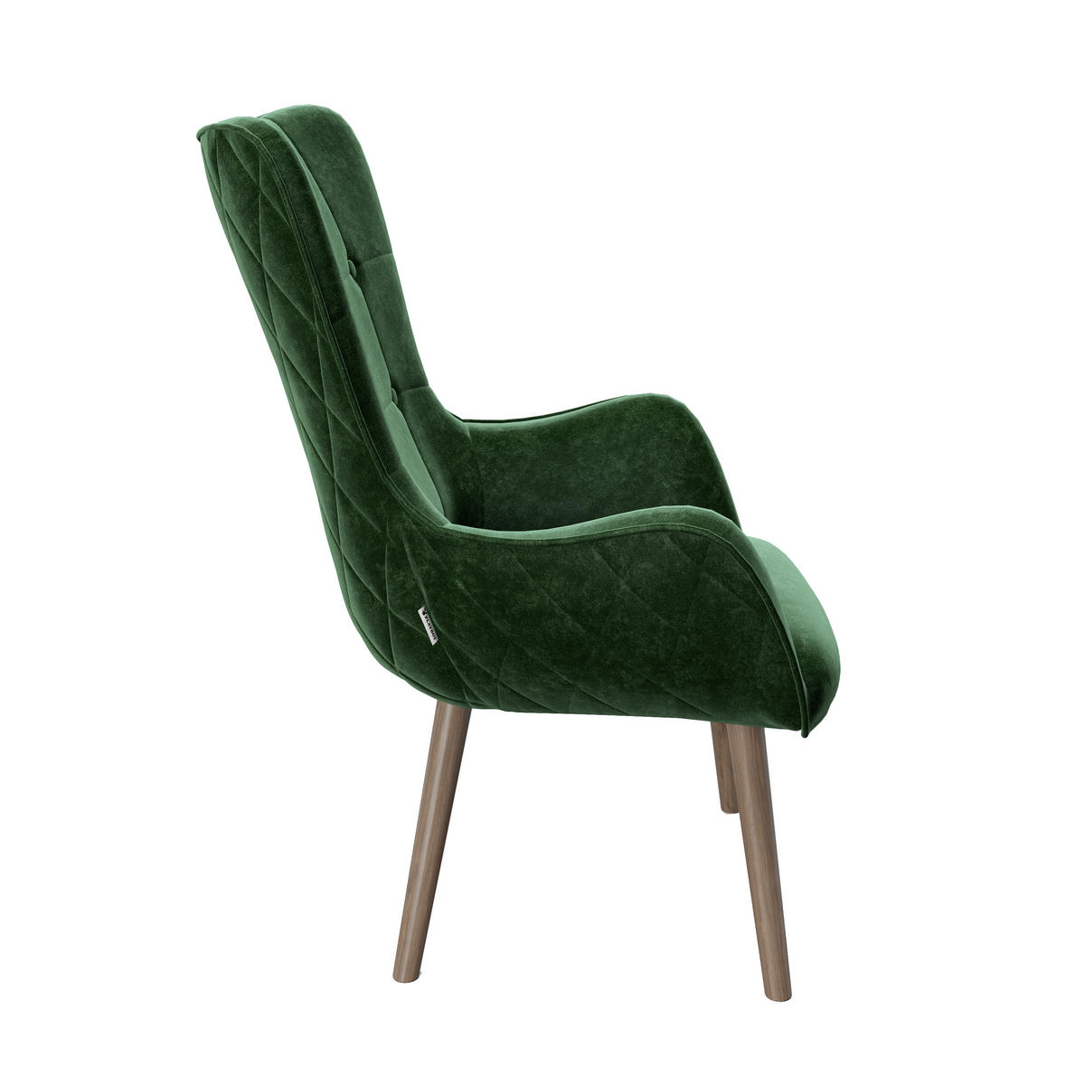 FOTELJ Z OPORO ZA GLAVO,  zelena tekstil - zelena/rjava, Konvencionalno, tekstil/les (68/99/77cm) - Playboy