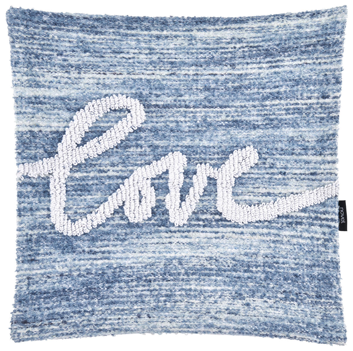 KISSENHÜLLE LOVE 45/45 cm  - Blau/Creme, Textil (45/45cm) - Novel