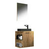 GÄSTEBAD - Honigeiche/Schwarz, MODERN, Glas/Keramik (52cm) - MID.YOU