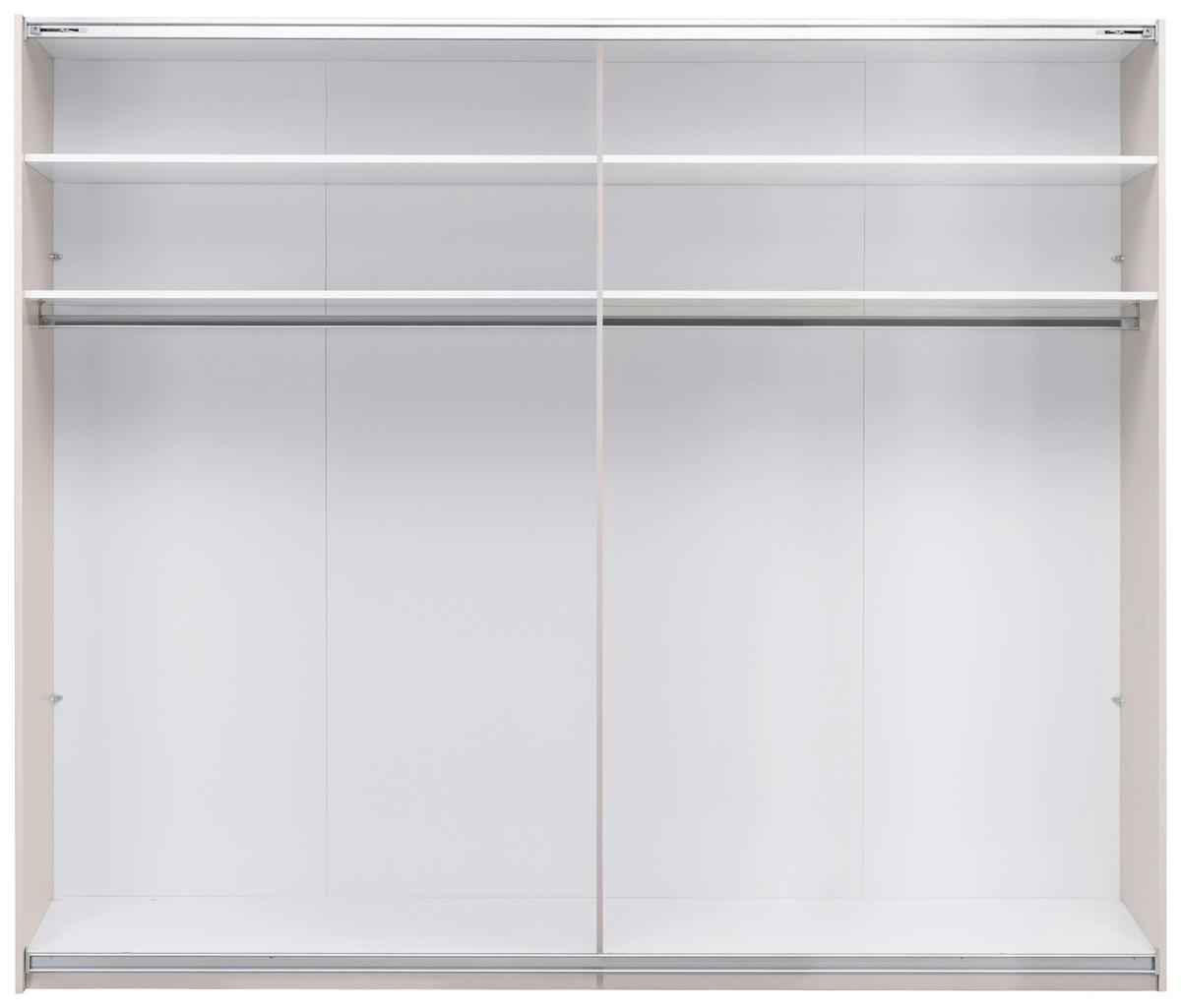 SCHIEBETÜRENSCHRANK 250/210/62 cm 2-türig  - Kaschmir/Schwarz, MODERN, Holzwerkstoff/Metall (250/210/62cm) - MID.YOU