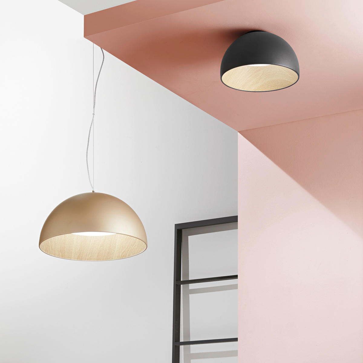 LED-DECKENLEUCHTE Luce Ambiente e  Design 35/23 cm   - Schwarz/Weiß, KONVENTIONELL, Kunststoff/Metall (35/23cm)