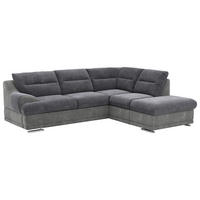 SEDACÍ SOUPRAVA, textil, šedá - šedá/světle šedá, Design, kov/textil (264/88/217cm) - Welnova