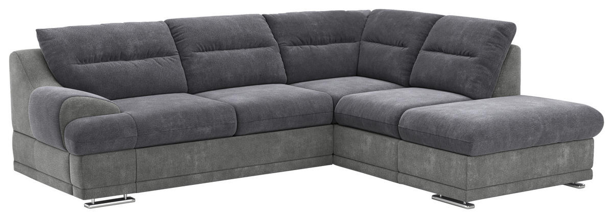SEDACÍ SOUPRAVA, textil, šedá - šedá/světle šedá, Design, kov/textil (264/88/217cm) - Welnova