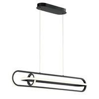 Lampă Suspendată Cu Led 107,1/44,9/16,7 cm  - negru, Design, plastic/metal (107,1/44,9/16,7cm) - Elstead Lighting