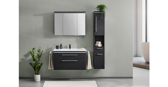 BADEZIMMER 3-teilig  in 90 cm  - Chromfarben/Weiß, Basics, Glas/Keramik (90cm) - Novel