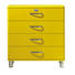 KOMMODE Gelb - Gelb/Nickelfarben, Design, Metall (86/92/41cm) - Carryhome