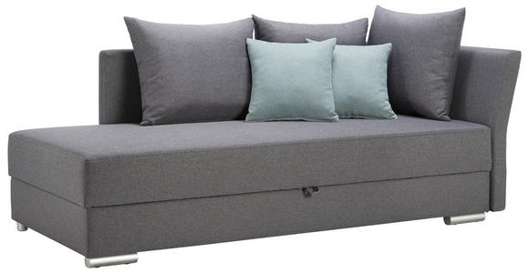 LIEGE in Grau - Chromfarben/Anthrazit, Design, Kunststoff/Textil (220/80-93/90cm) - Xora